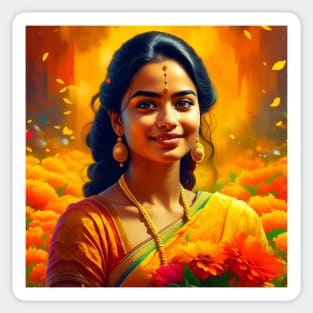 Gudi Padwa Woman Sticker